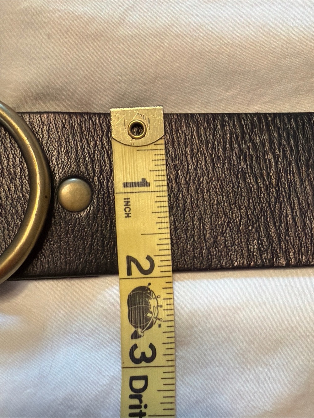 Linea Pelle Wide Black Leather Statement Adjustable Belt W/ Metal Rings Size M - Picture 10 of 16